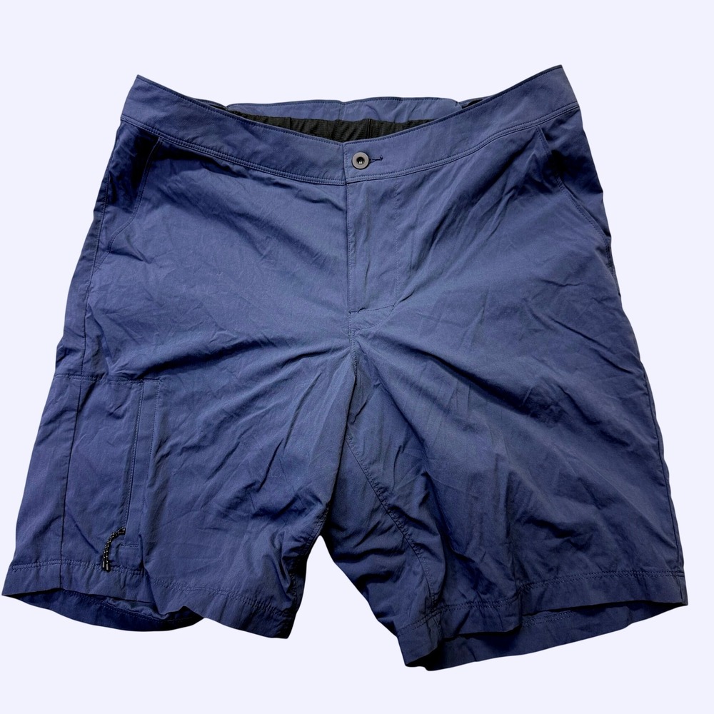 REI Co-op Link Double Bike Shorts Mens 36 Navy Padded Liner Mountain Cycling